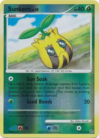 Secret Wonders Sunkern #114/132 reverse holo